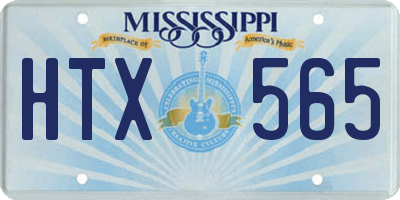 MS license plate HTX565