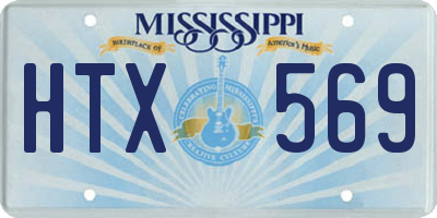MS license plate HTX569