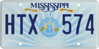 MS license plate HTX574