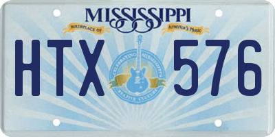 MS license plate HTX576