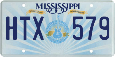 MS license plate HTX579