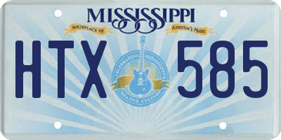 MS license plate HTX585