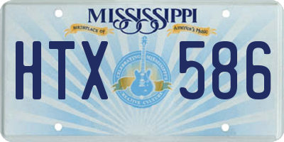 MS license plate HTX586
