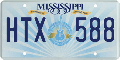 MS license plate HTX588