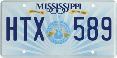 MS license plate HTX589