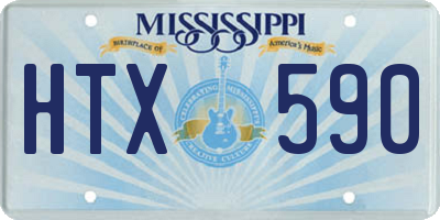 MS license plate HTX590