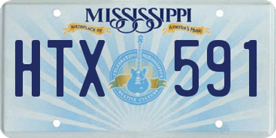 MS license plate HTX591