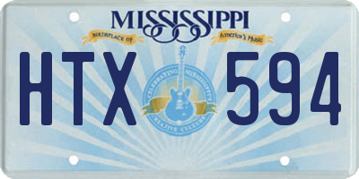 MS license plate HTX594