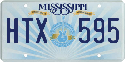 MS license plate HTX595