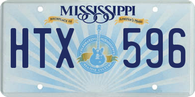 MS license plate HTX596