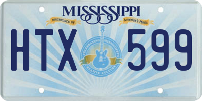 MS license plate HTX599