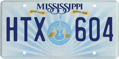 MS license plate HTX604