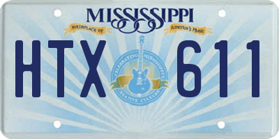 MS license plate HTX611
