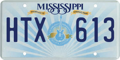 MS license plate HTX613