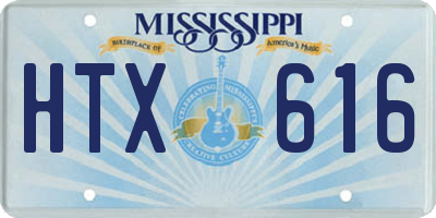 MS license plate HTX616