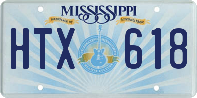MS license plate HTX618