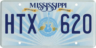 MS license plate HTX620