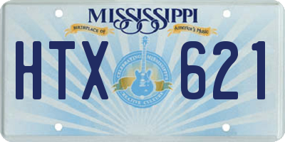 MS license plate HTX621