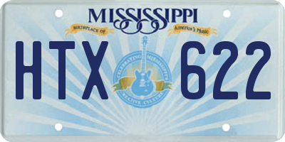 MS license plate HTX622
