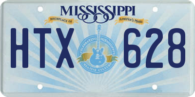 MS license plate HTX628
