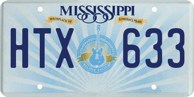 MS license plate HTX633