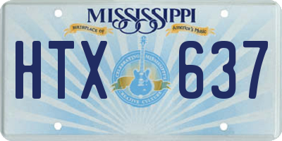MS license plate HTX637