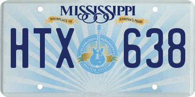 MS license plate HTX638