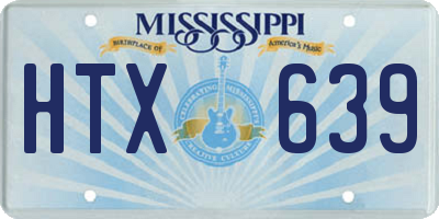 MS license plate HTX639