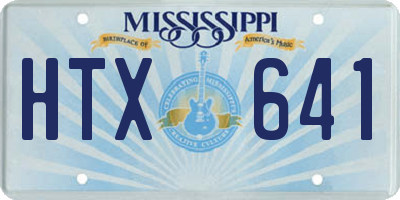 MS license plate HTX641