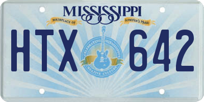 MS license plate HTX642