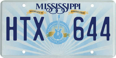 MS license plate HTX644