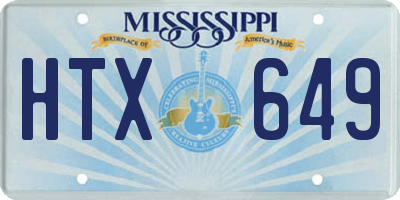 MS license plate HTX649