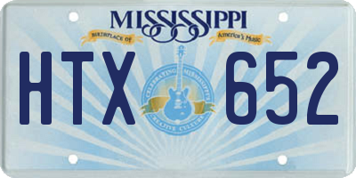 MS license plate HTX652