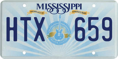 MS license plate HTX659