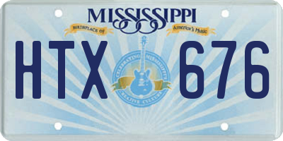 MS license plate HTX676