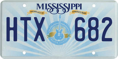 MS license plate HTX682