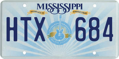 MS license plate HTX684