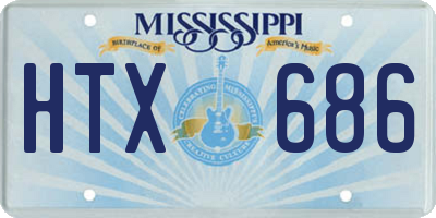 MS license plate HTX686