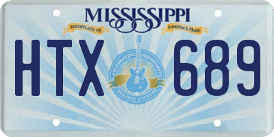 MS license plate HTX689