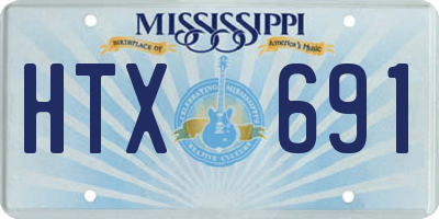 MS license plate HTX691