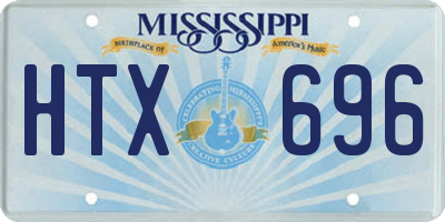 MS license plate HTX696