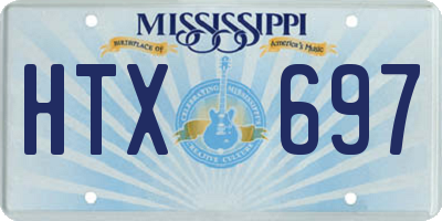 MS license plate HTX697