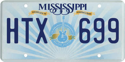 MS license plate HTX699