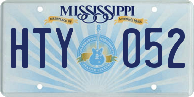 MS license plate HTY052