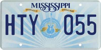 MS license plate HTY055
