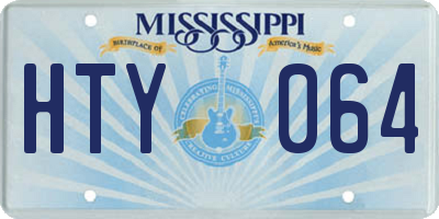 MS license plate HTY064