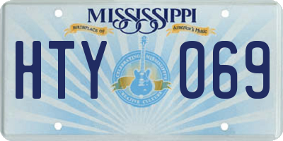 MS license plate HTY069