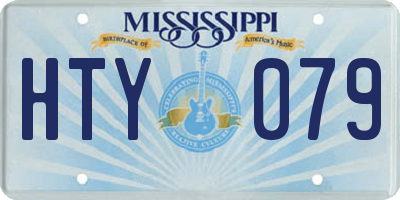 MS license plate HTY079
