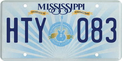 MS license plate HTY083