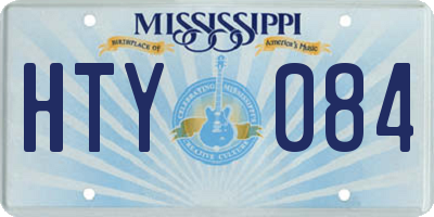 MS license plate HTY084